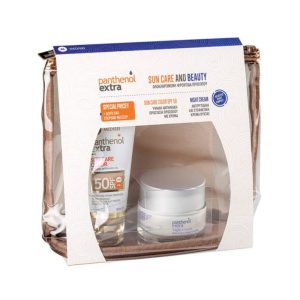 Panthenol Extra SET Sun Care Color SPF50 50ml & Night Cream 50ml & ΔΩΡΟ Νεσεσέρ