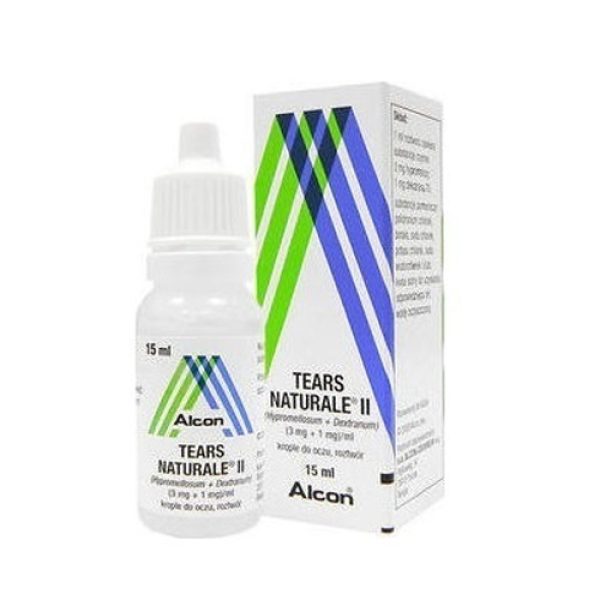 Alcon Tears Naturale II Οφθαλμικές Σταγόνες σε Διάλυμα 15ml, Οφθαλμολογικές Σταγόνες για Ερεθισμένα Μάτια & Ξηροφθαλμία