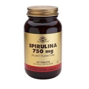 Solgar Spirulina 750mg Συμπλήρωμα Διατροφής Σπιρουλίνα 100 ταμπλέτες
