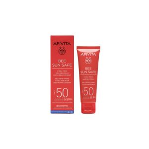 Apivita Bee Sun Safe Hydra Αδιάβροχο Αντηλιακό Gel Προσώπου SPF50, 50ml