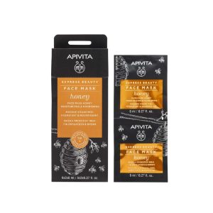 Apivita Express Beauty Face Mask Honey 2x8ml, Μάσκα Ενυδάτωσης & Τροφής με Μέλι