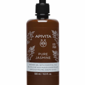 APIVITA PURE JASMINE Shower Gel Aφρόλουτρο με Aιθέρια Έλαια με Γιασεμί Ecopack 500ml