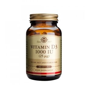 Solgar Solgar Vitamin D3 1000IU Βιταμίνη D3 για την Καλή Υγεία των Οστών & του Ανοσοποιητικού, 100 softgels
