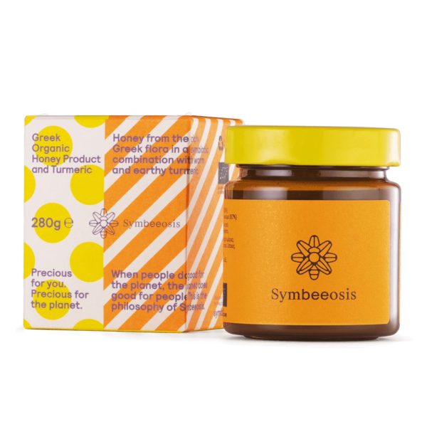 Symbeeosis Greek Organic Honey Product & Turmeric 280gr, Ελληνικό Βιολογικό Μέλι με Κουρκουμά με Αντιοξειδωτική & Αντιφλεγμονώδη Δράση
