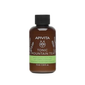 Apivita Tonic Mountain Tea Mini Moisturizing Body Milk 75ml, Ενυδατικό Γαλάκτωμα Σώματος