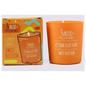 Aloe+ Colors Αρωματικό Κερί Σόγιας σε Βάζο Sweet Blossom Βανίλια/Πορτοκάλι Πορτοκαλί 220gr