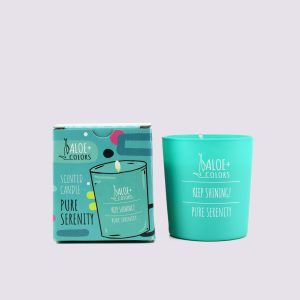 Aloe+ Colors Αρωματικό Κερί Σόγιας σε Βάζο Pure Serenity Μανόλια Τιρκουάζ 220gr