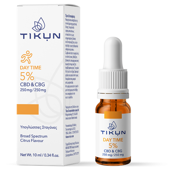 Tikun DAY TIME 5% (CBD & CBG) Έλαιο Κάνναβης σε Σταγόνες 10ml
